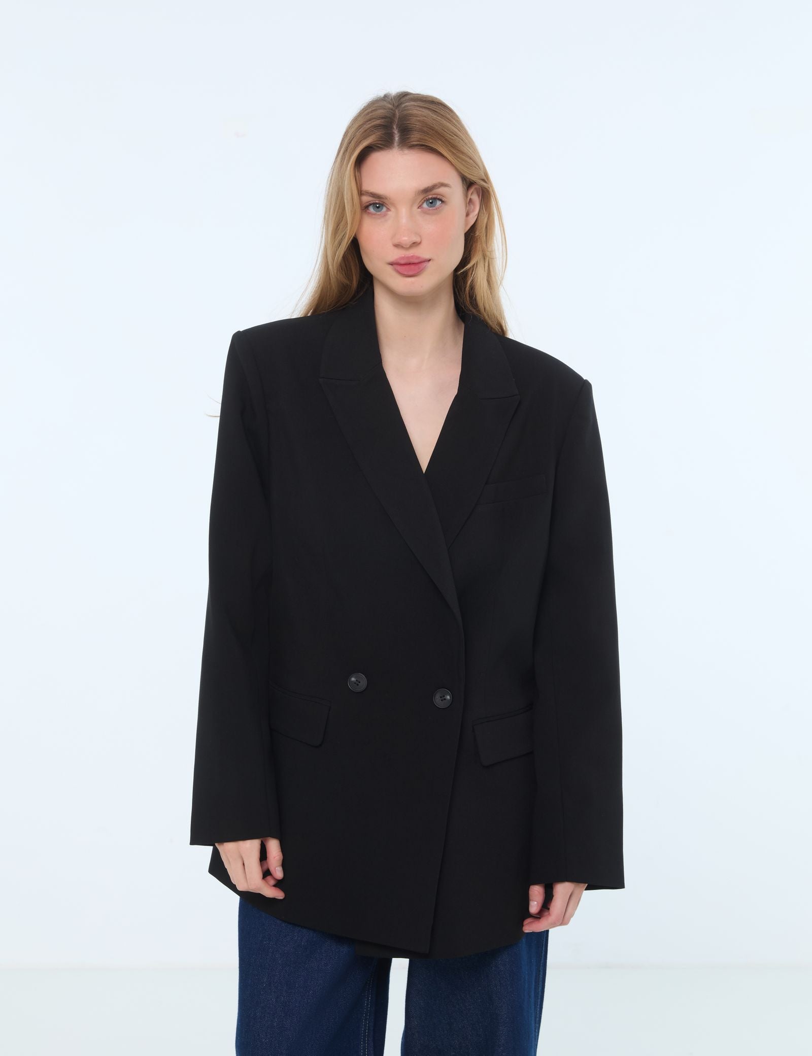 Veste blazer oversize noire