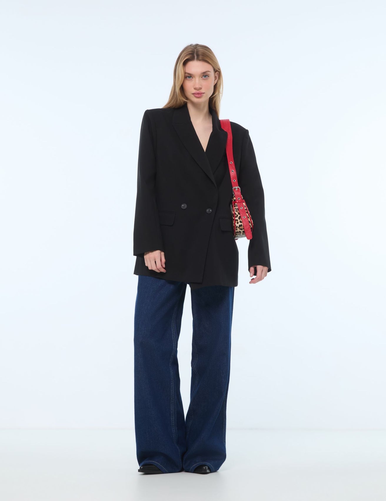 Veste blazer oversize noire - Image 3