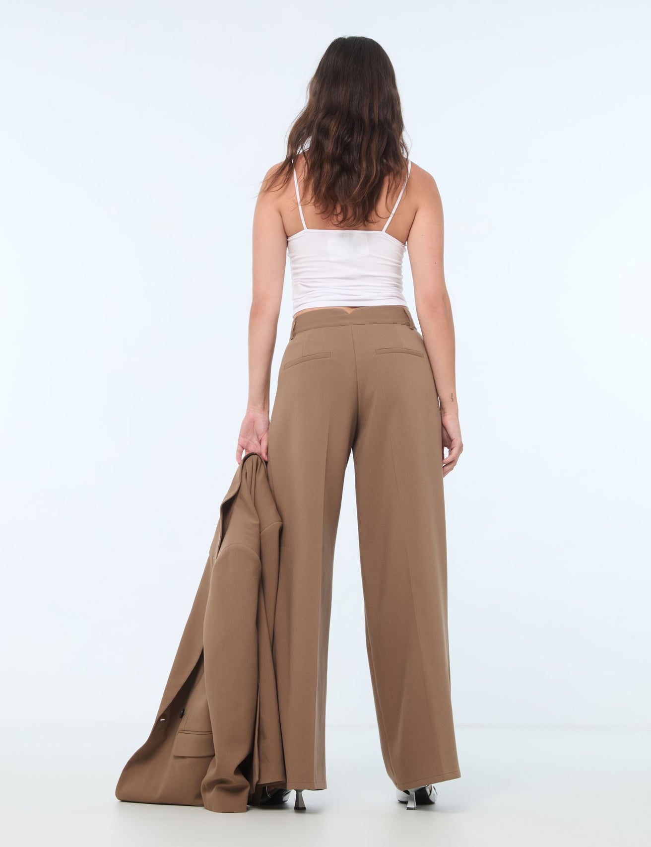 Pantalon de tailleur marron clair - Image 3