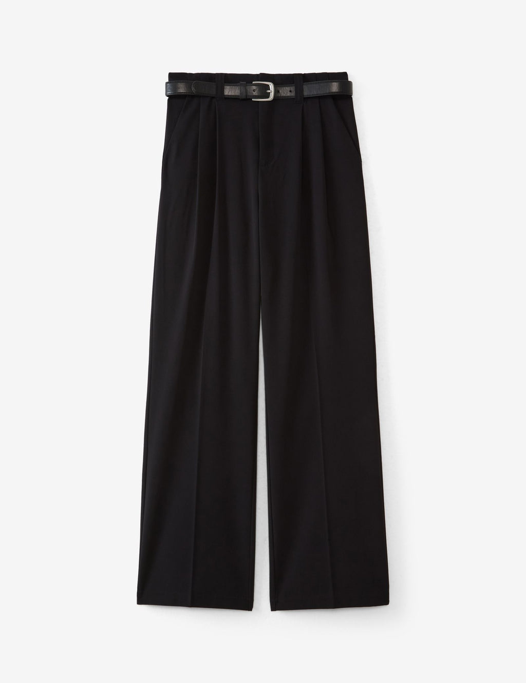 Pantalon tailleur avec ceinture noir