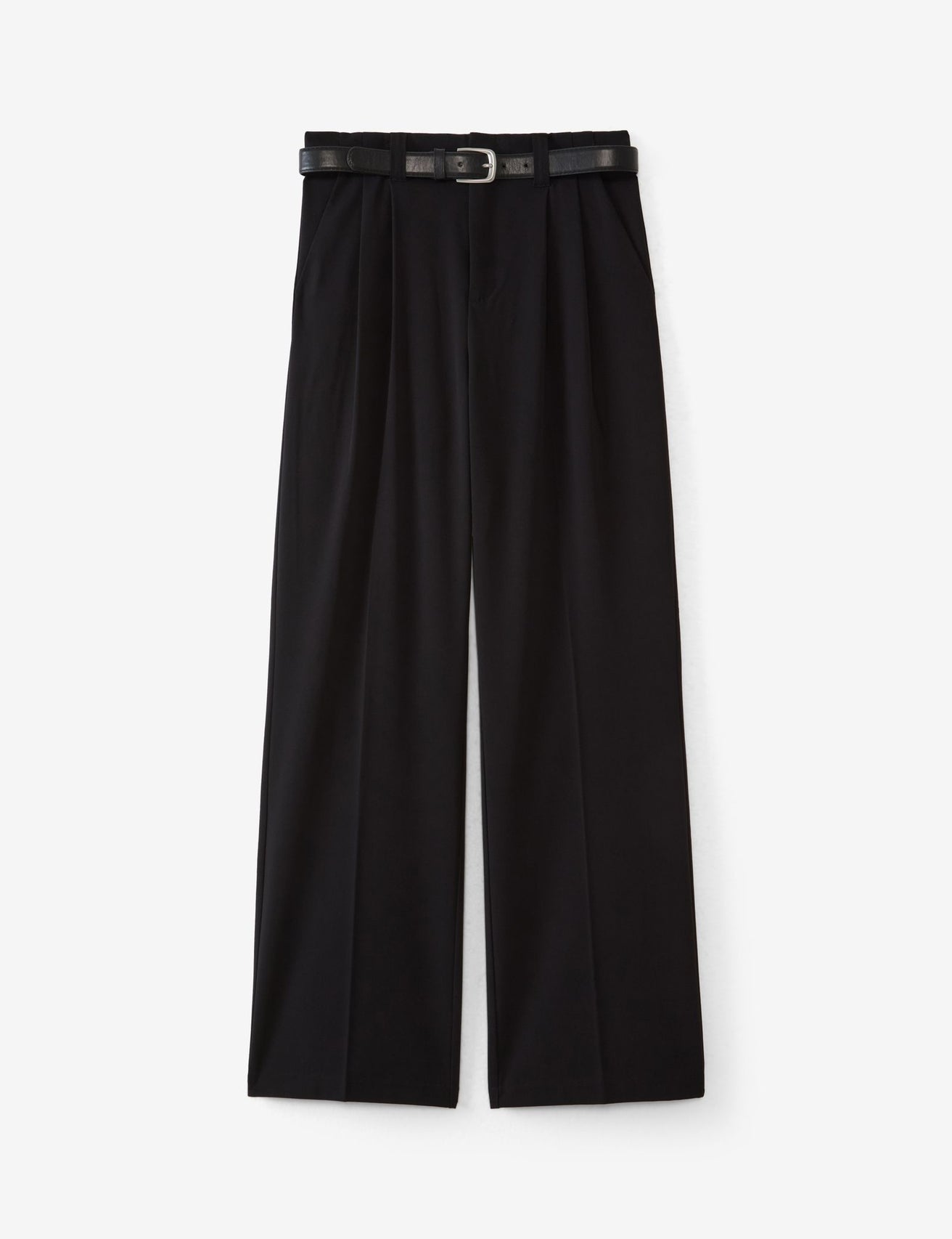 Pantalon tailleur avec ceinture noir - Image 1