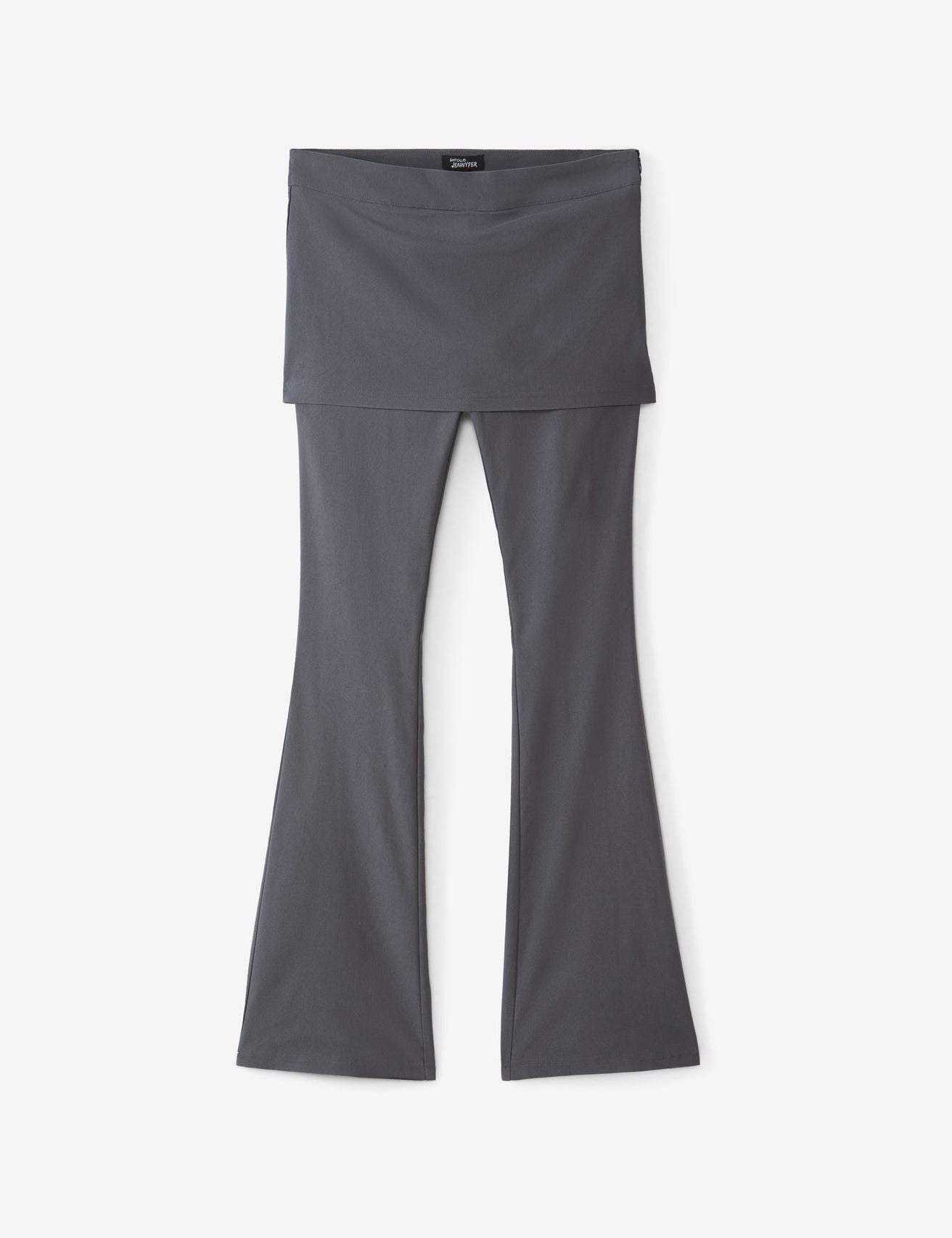 Pantalon détail jupe gris foncé - Image 4