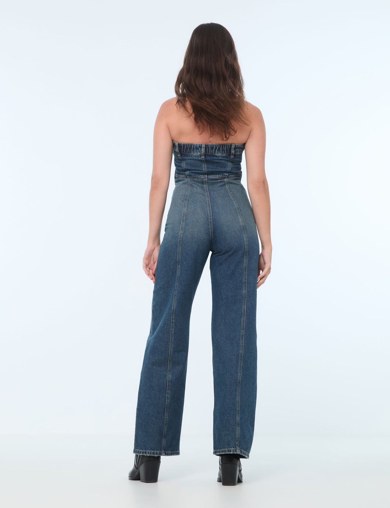 Combinaison bustier en jean - Image 3