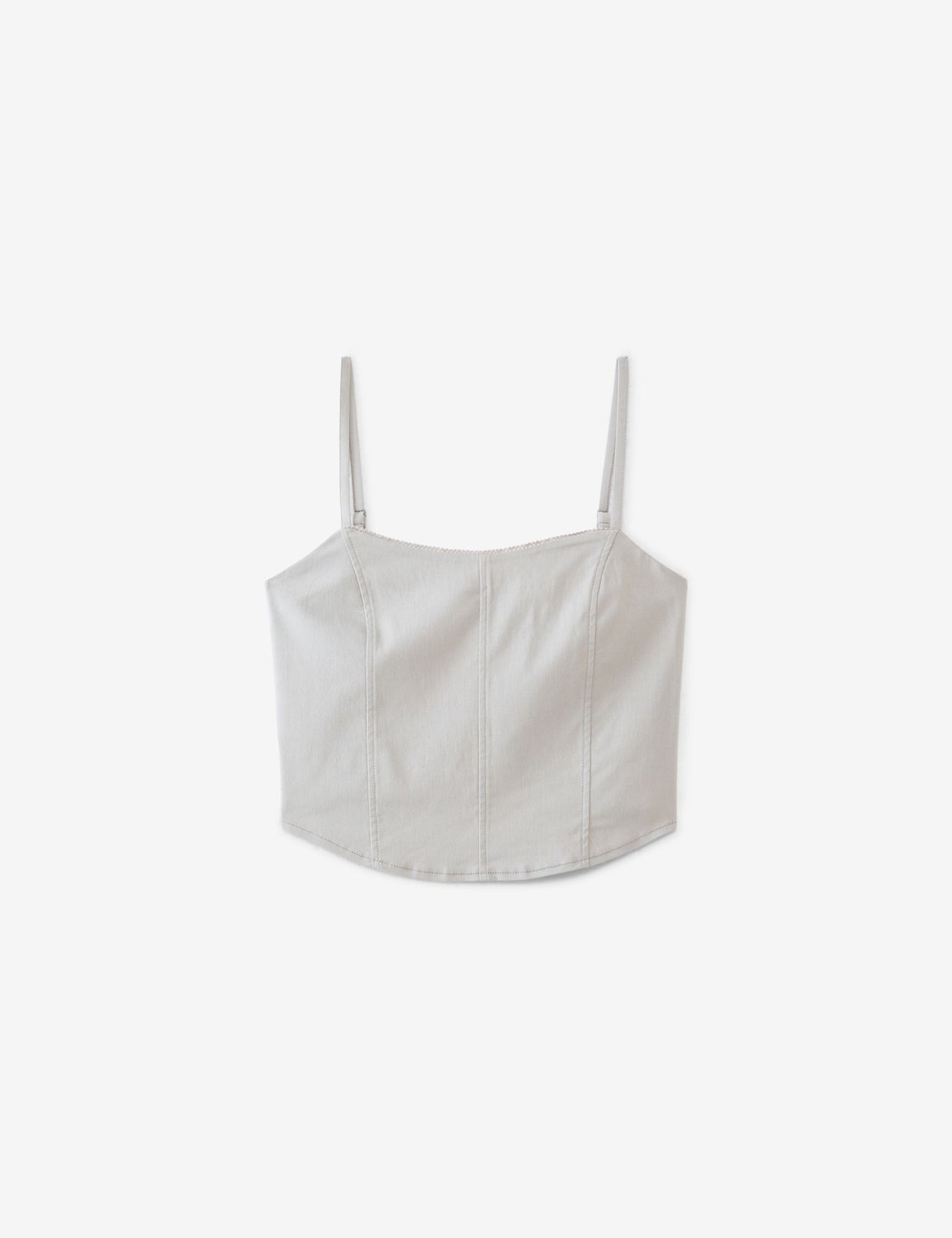 Débardeur type bustier gris clair - Image 4