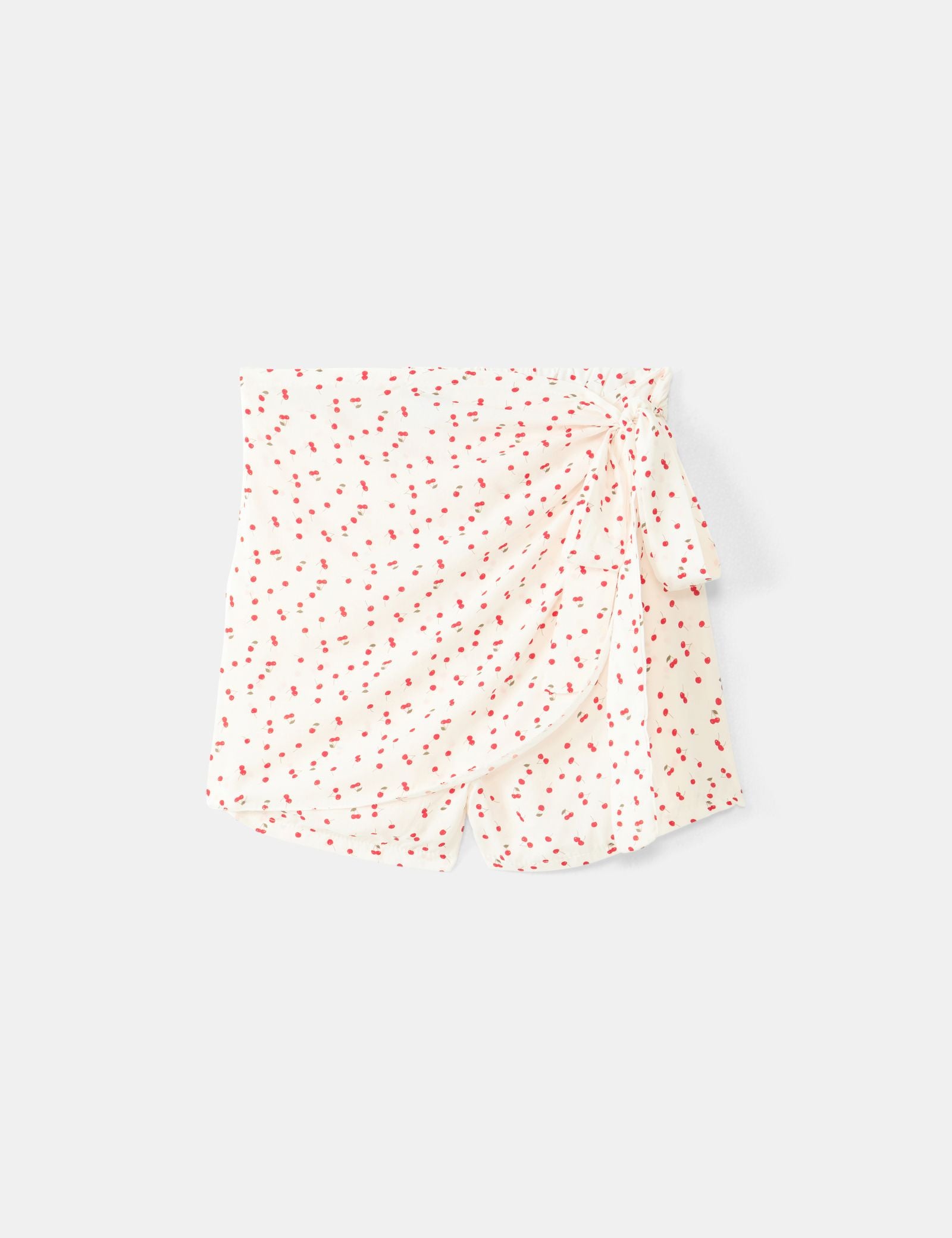 Jupe short à motif cerises