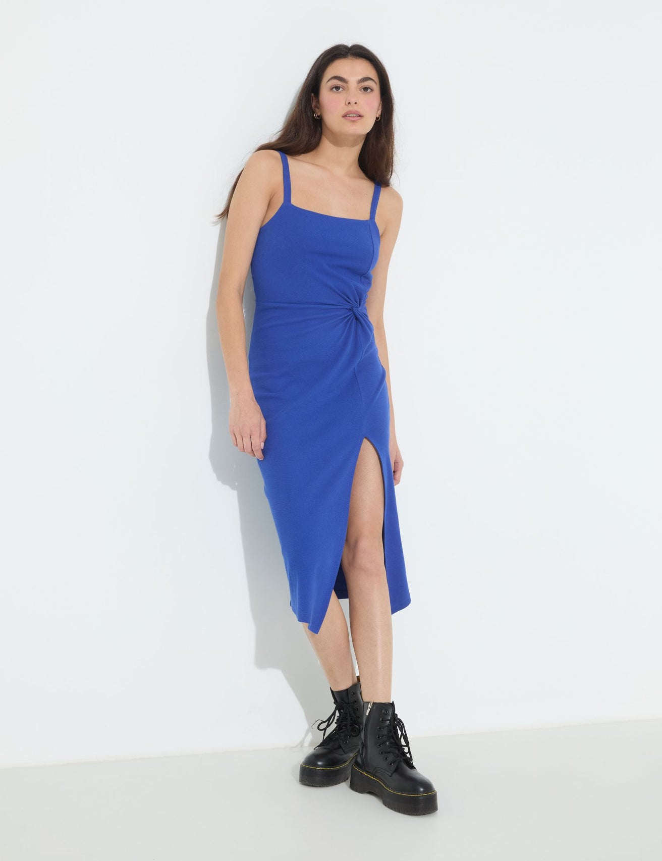 Robe longue bleue indigo - Image 1