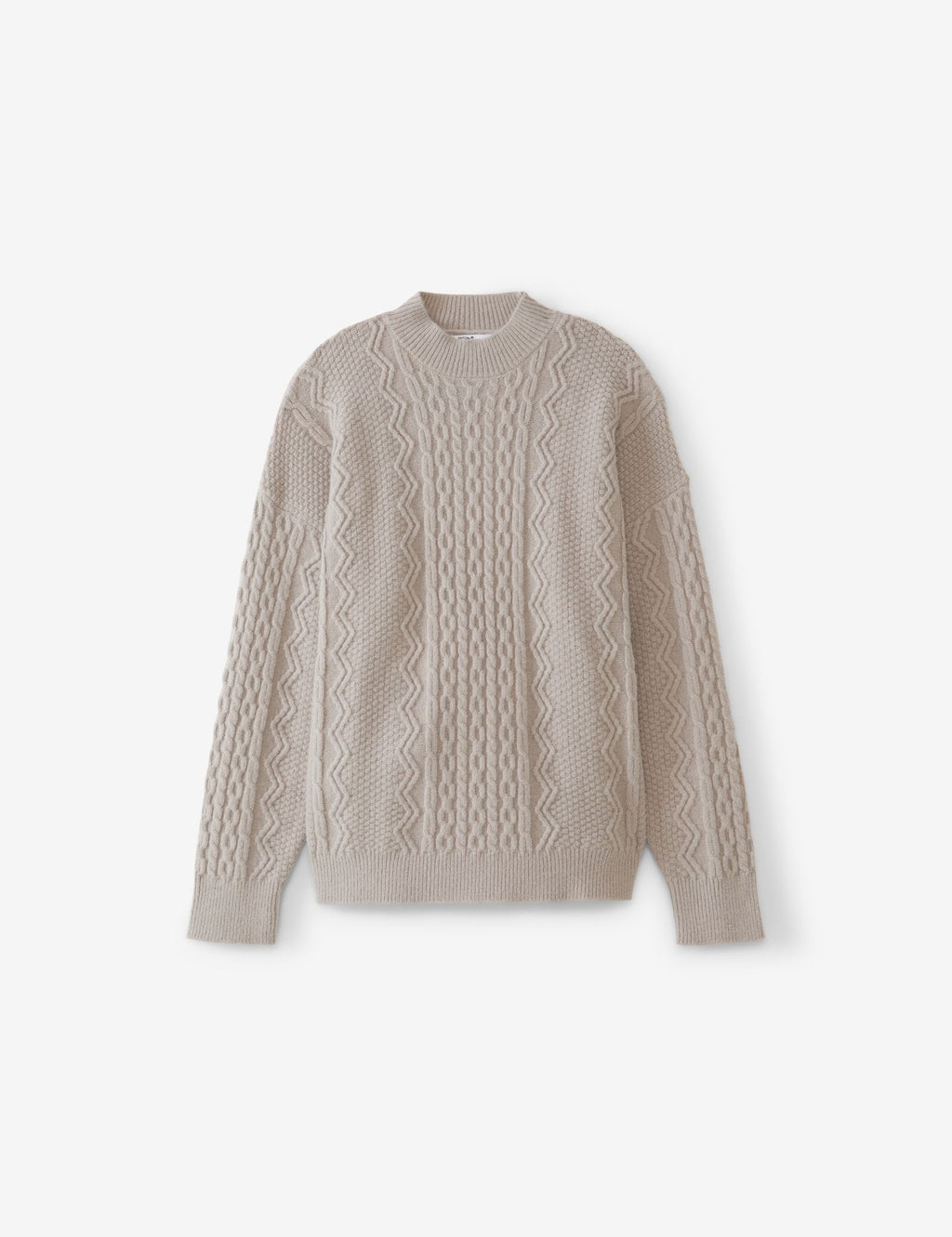 Pull à motifs, gris clair