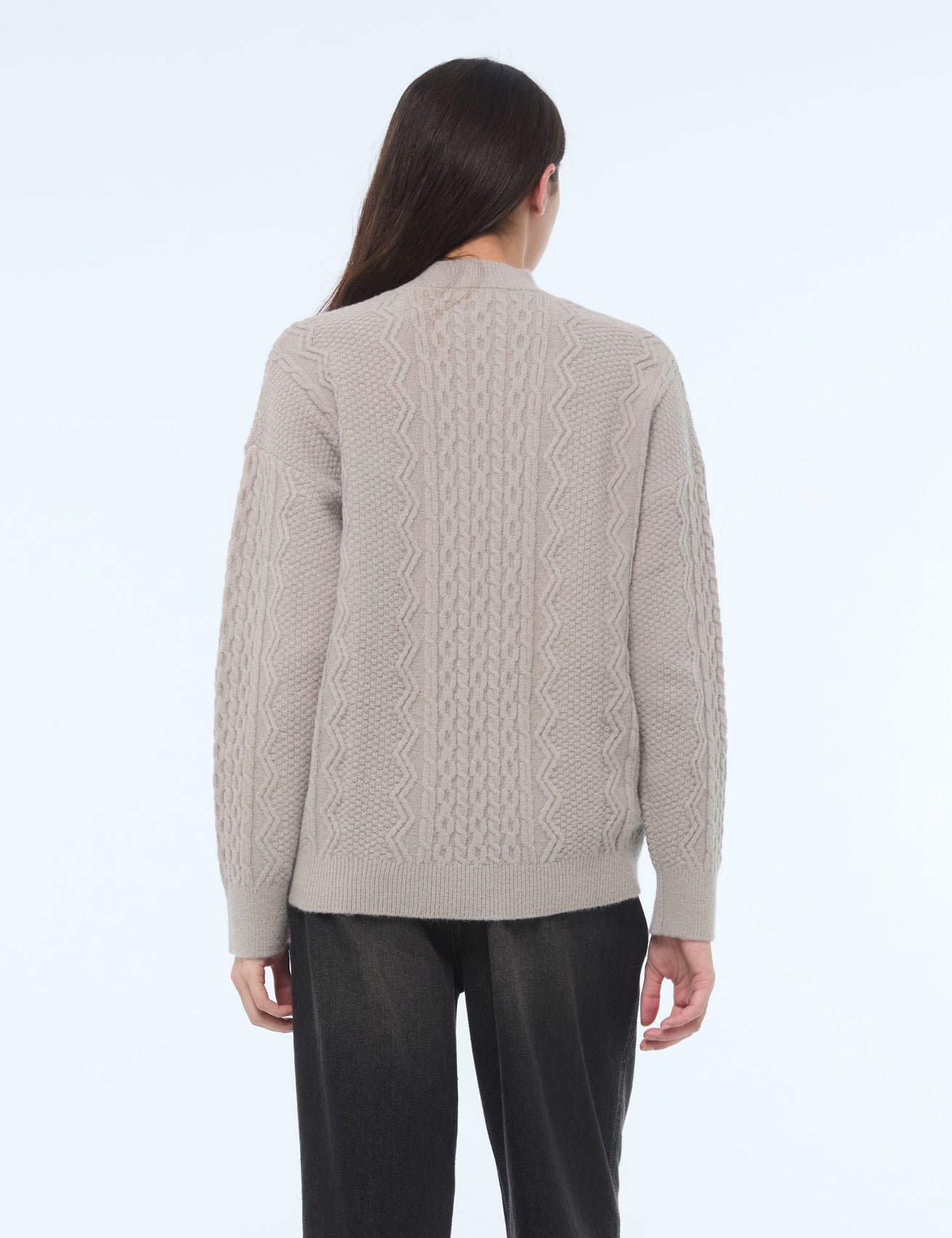 Pull à motifs, gris clair - Image 2