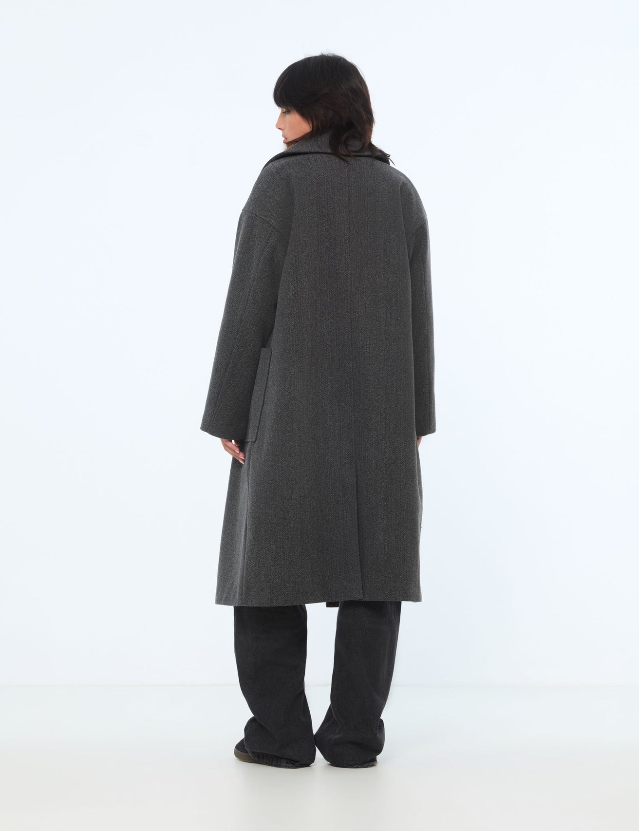 Long manteau gris - Image 2