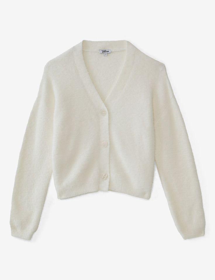 Cardigan doux écru