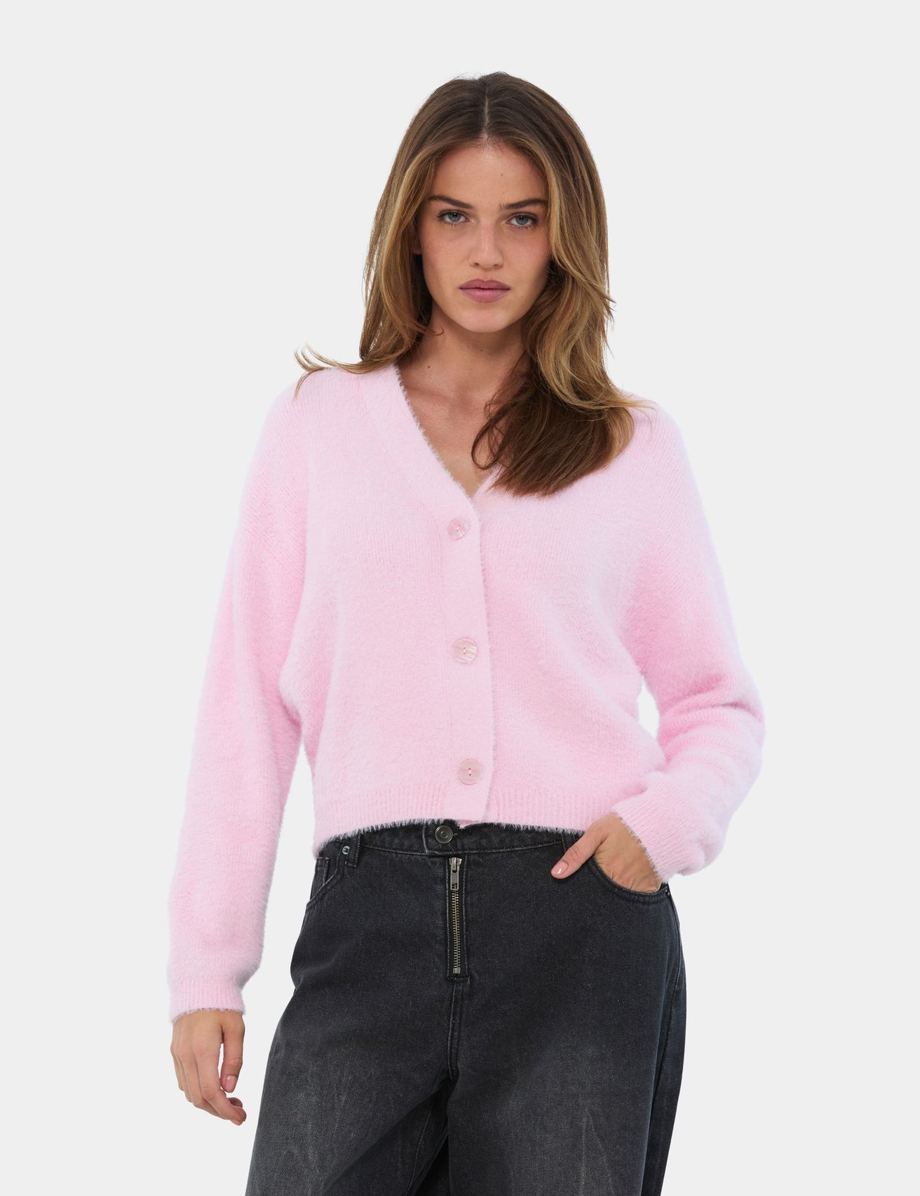 Cardigan écru rose - Image 1