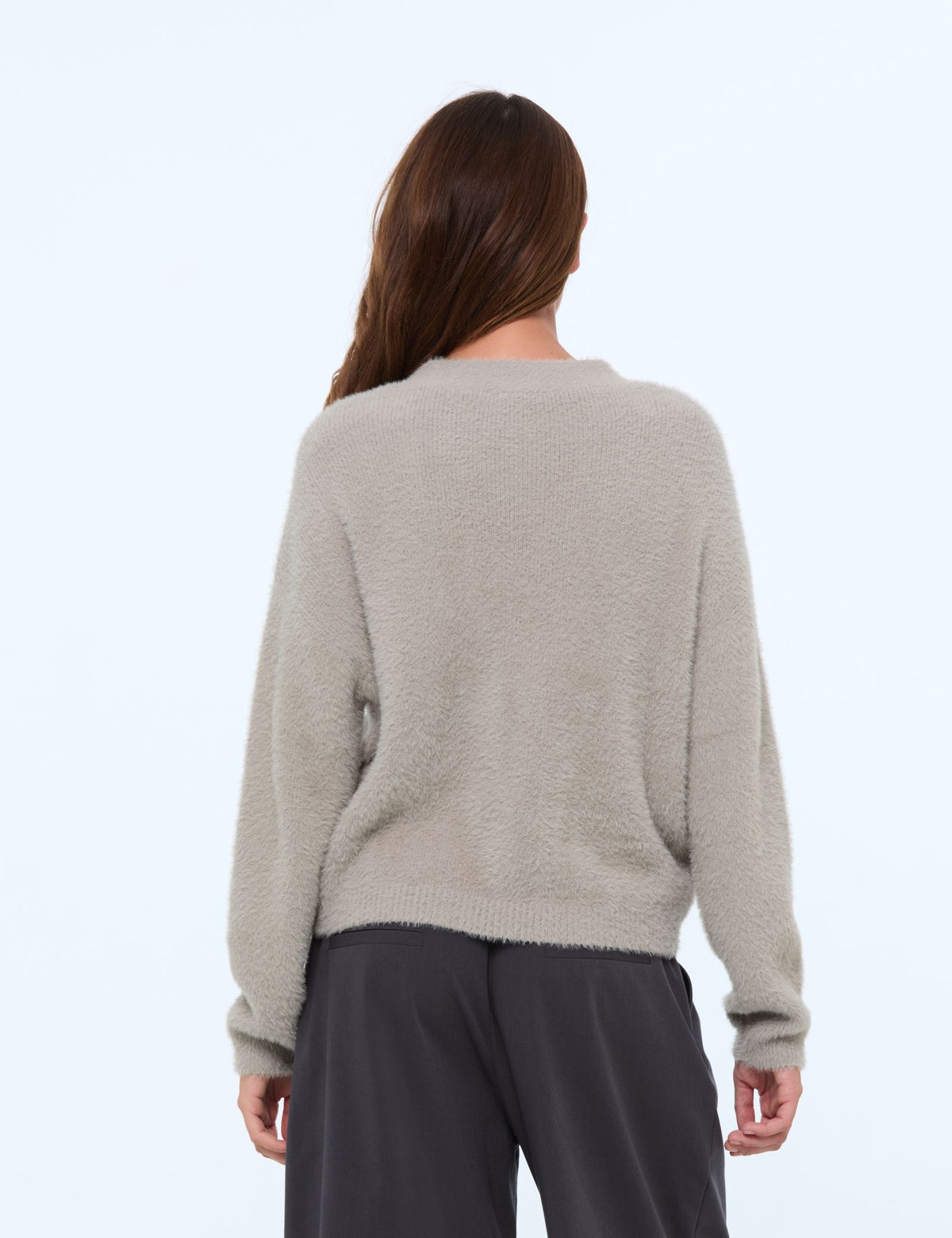 Cardigan doux gris clair