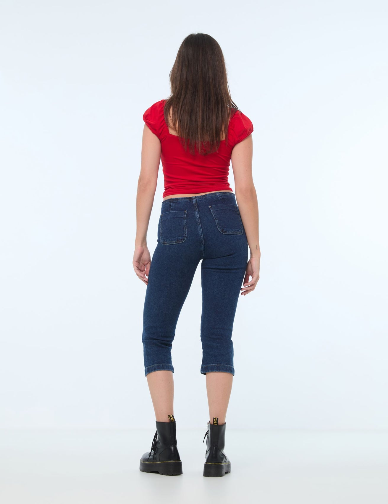 Pantalon court denim bleu - Image 2