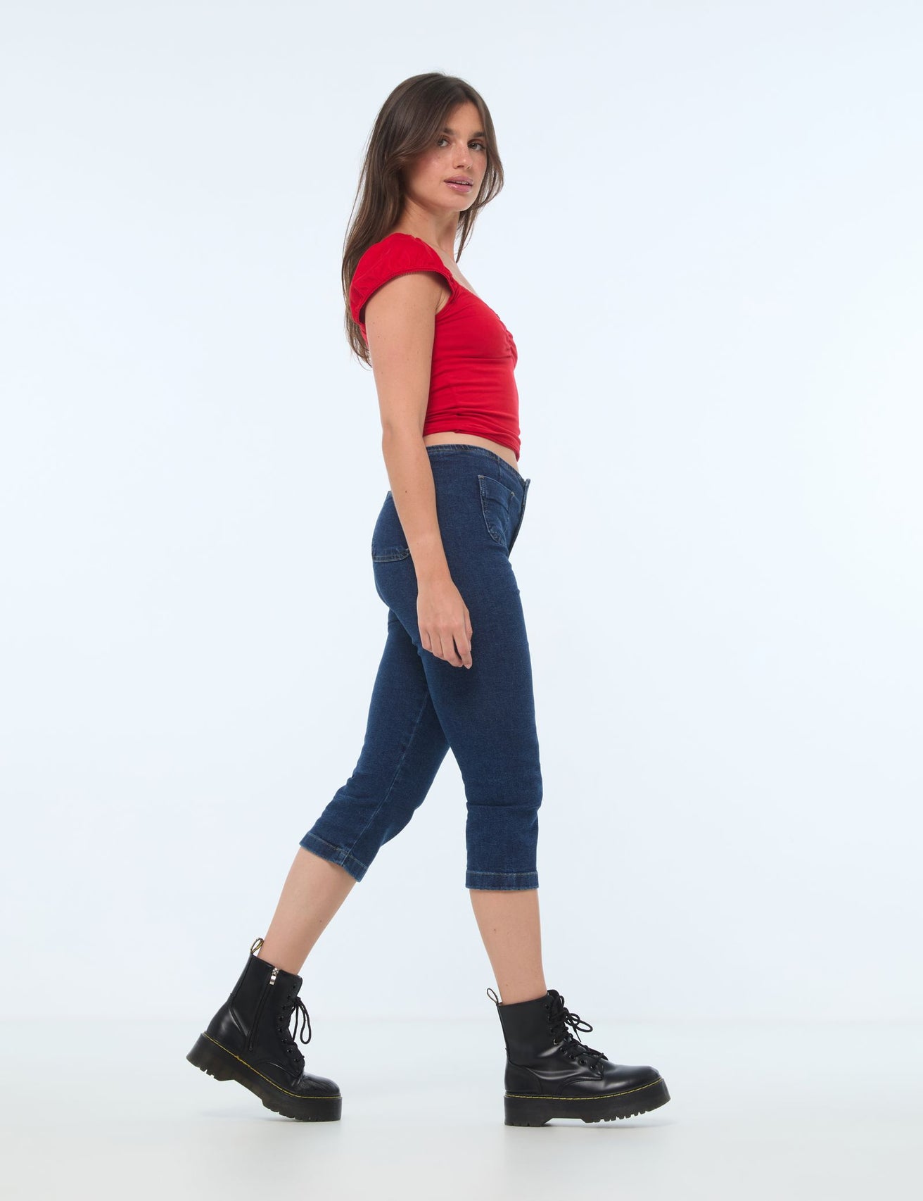 Pantalon court denim bleu - Image 3