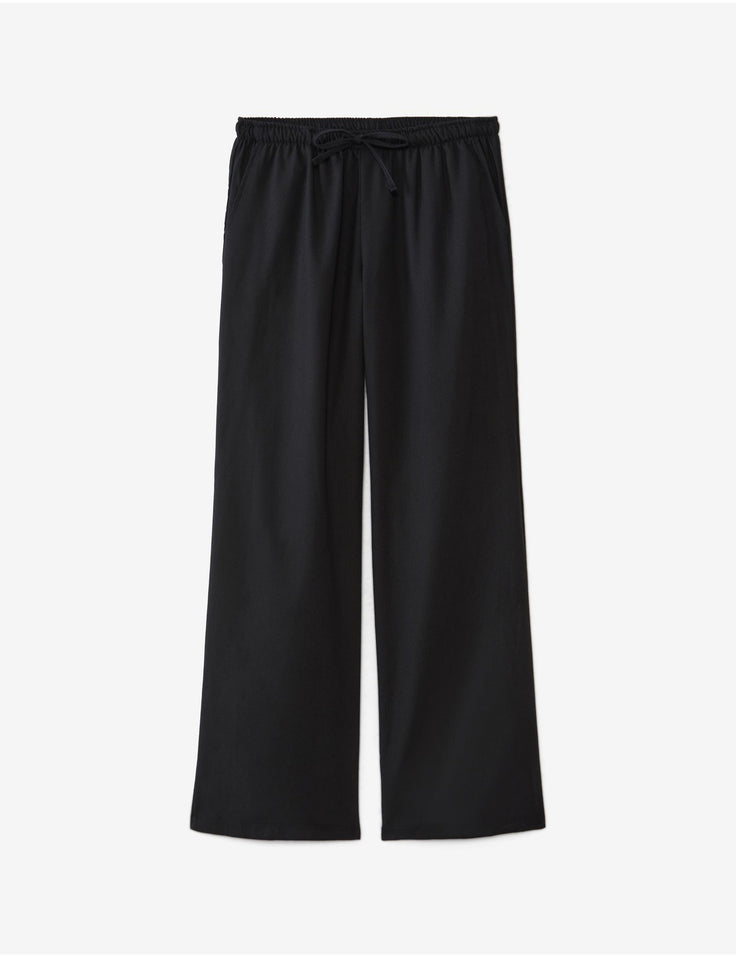 Pantalon fluide droit noir