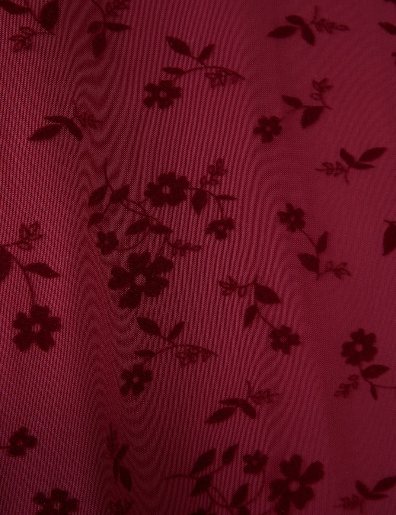 Longue robe rouge fleurie  bordeaux - Image 3