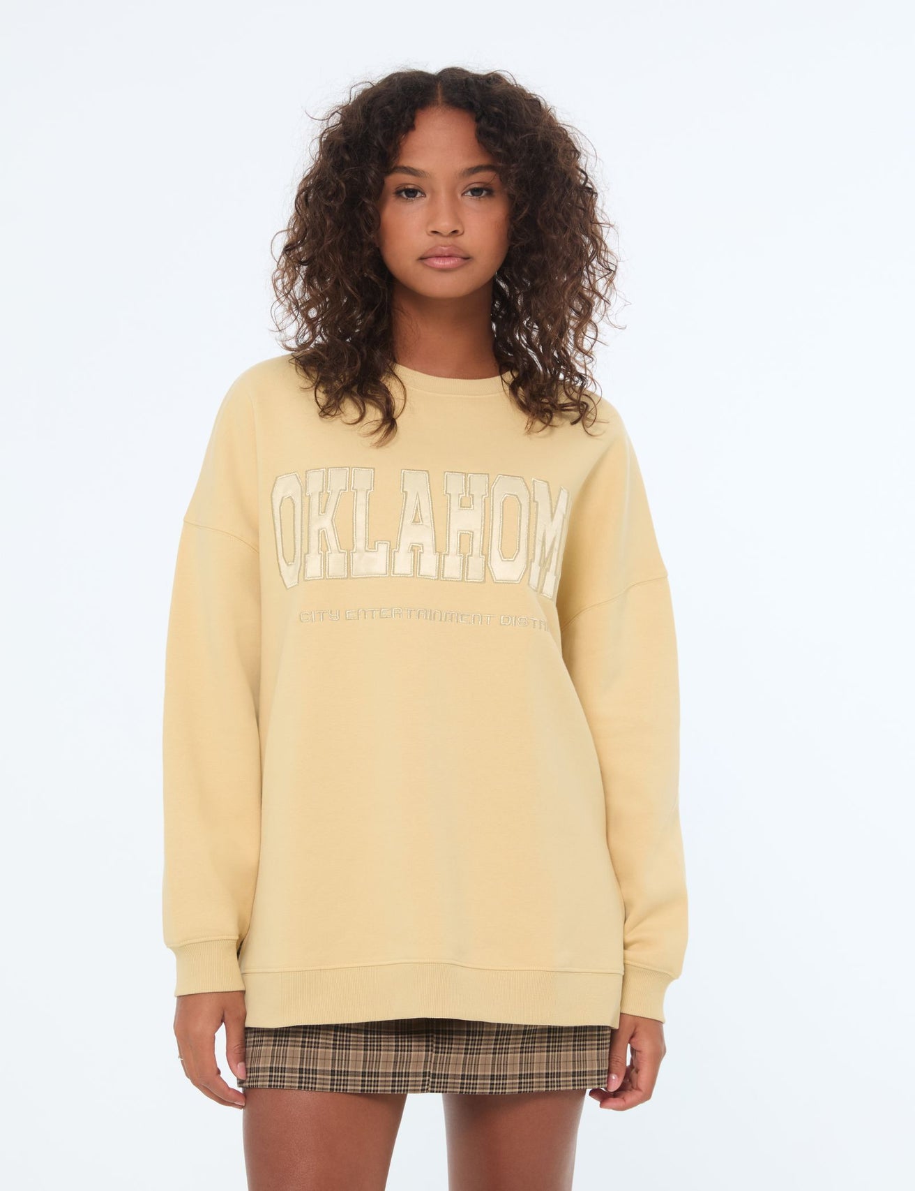 Sweat oversize Oklahoma beige moyen - Image 1