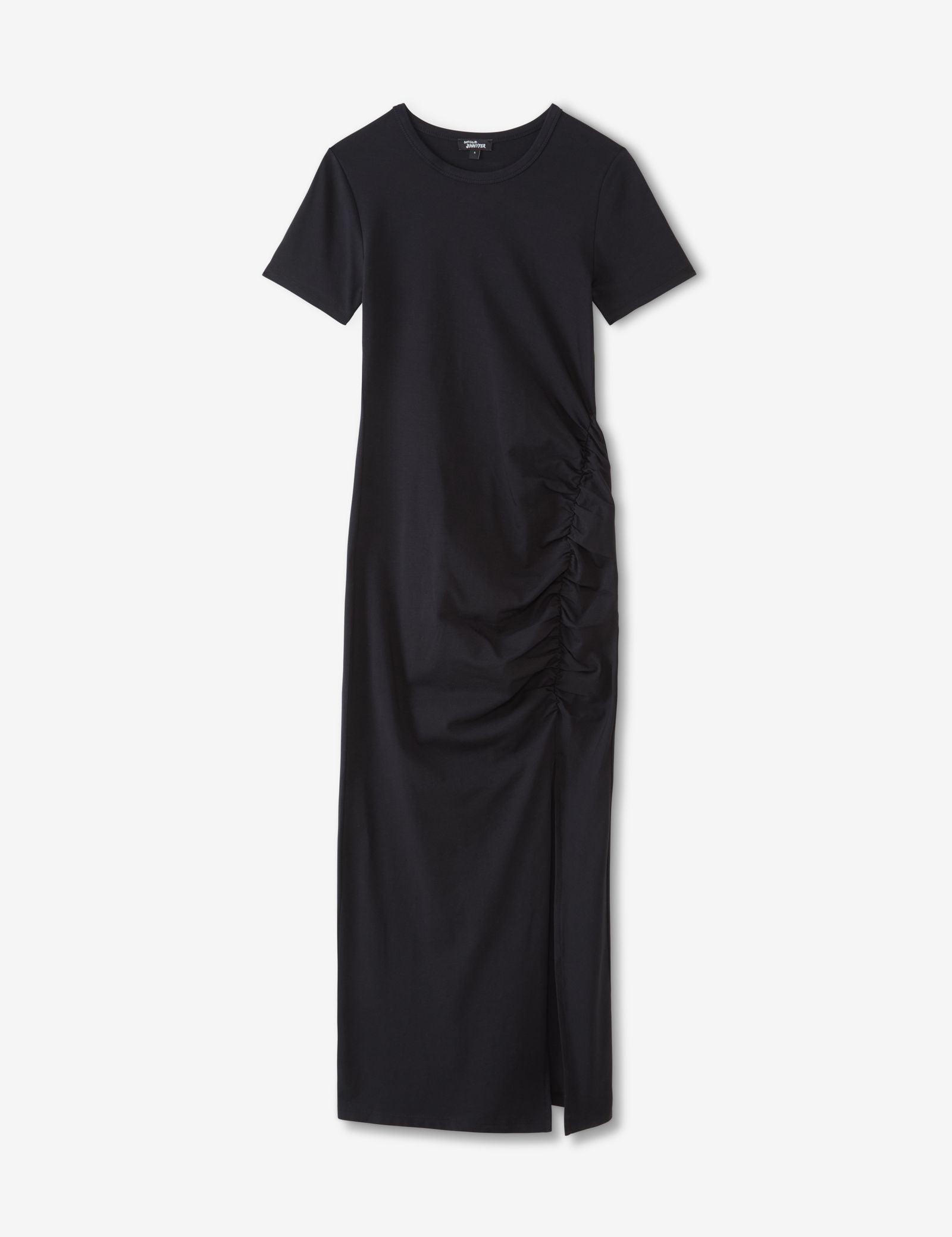 Robe longue à manches courtes noire