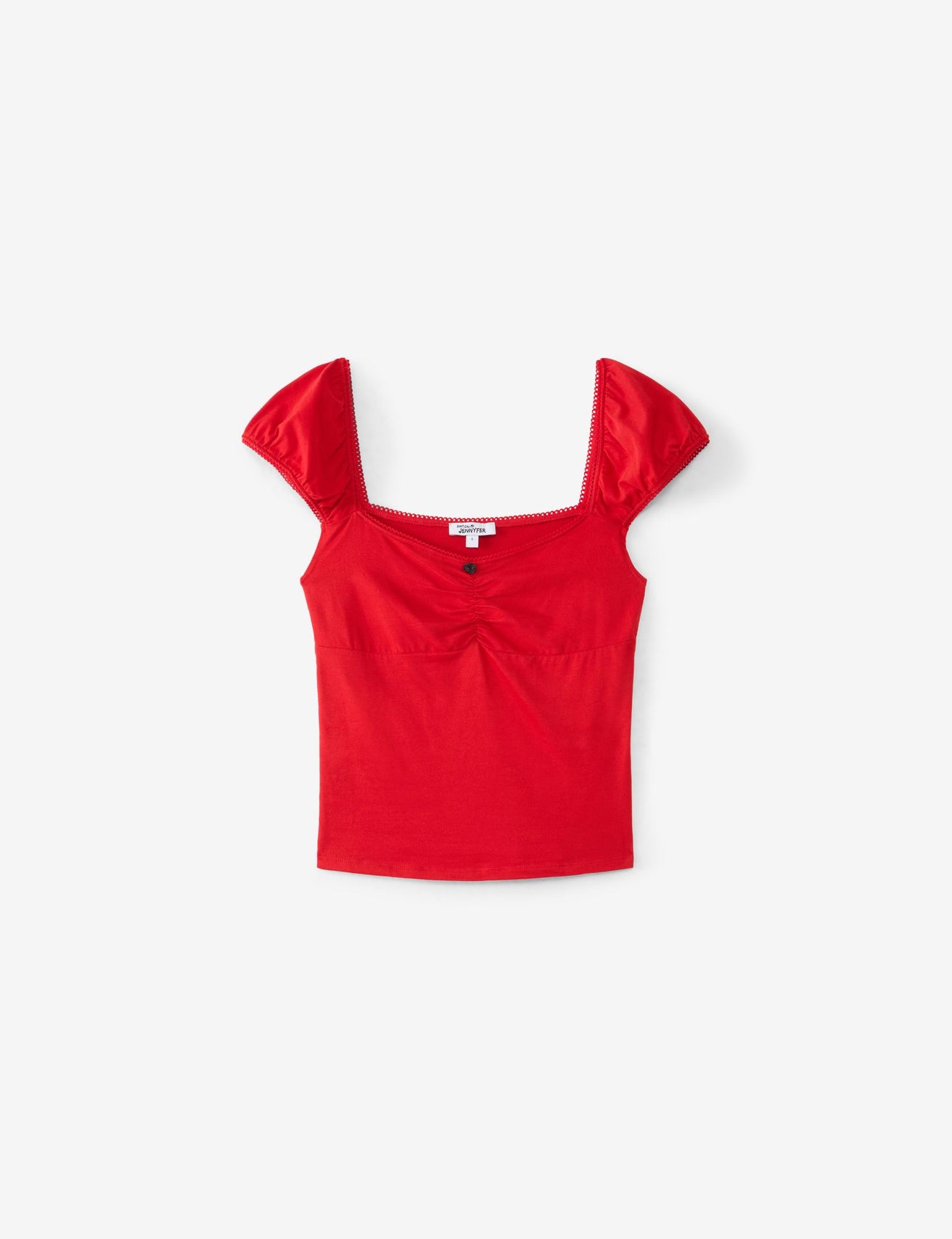 T-shirt col bardot rouge - Image 4