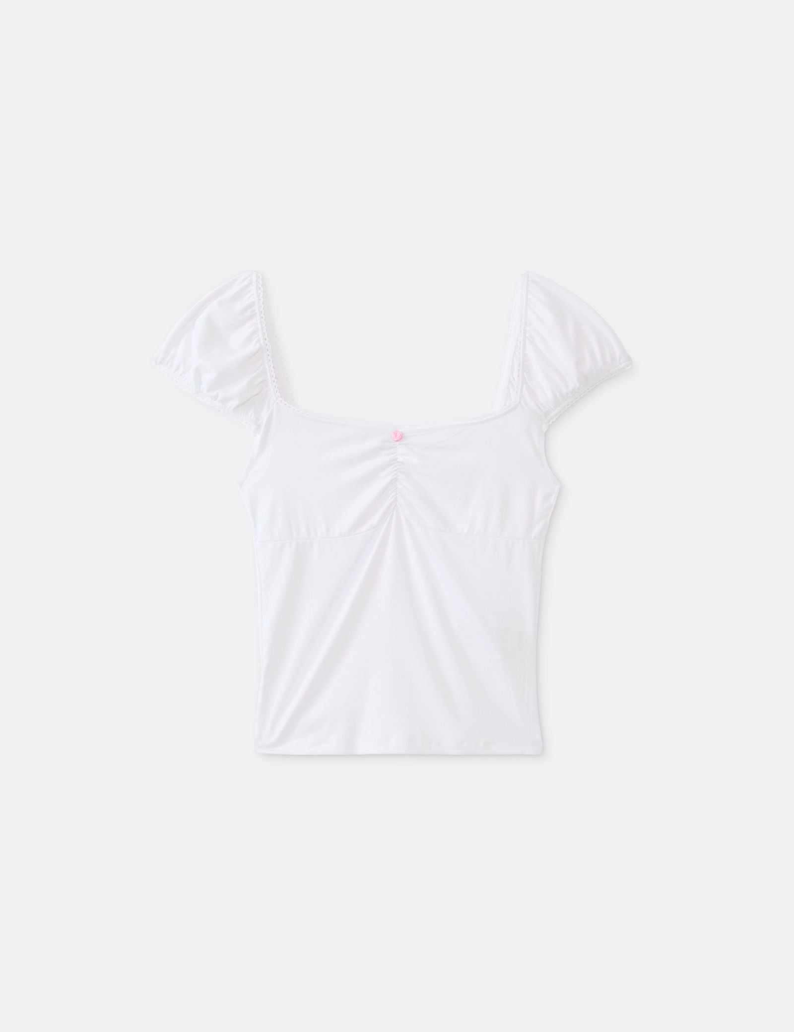 T-shirt blanc col bardot