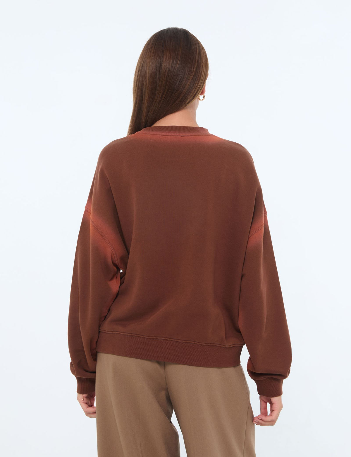 Sweat oversize marron