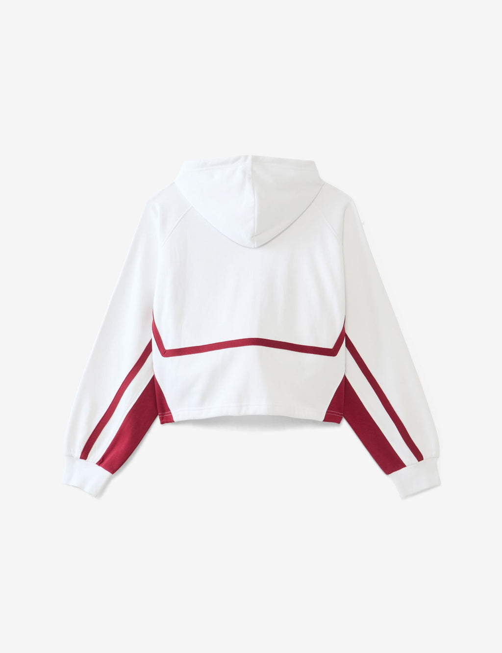 Sweat zippé blanc et rouge