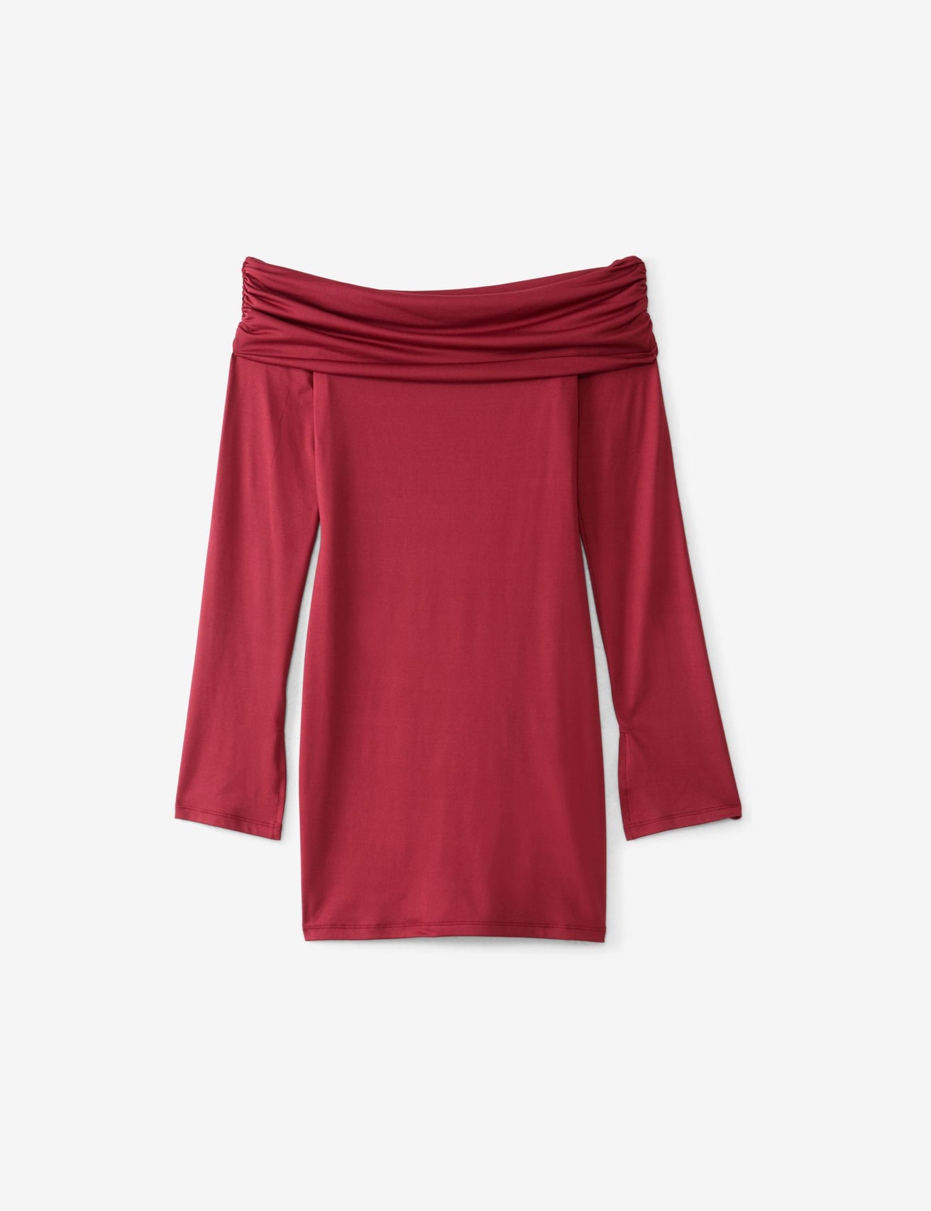 Robe courte rouge foncée - Image 4