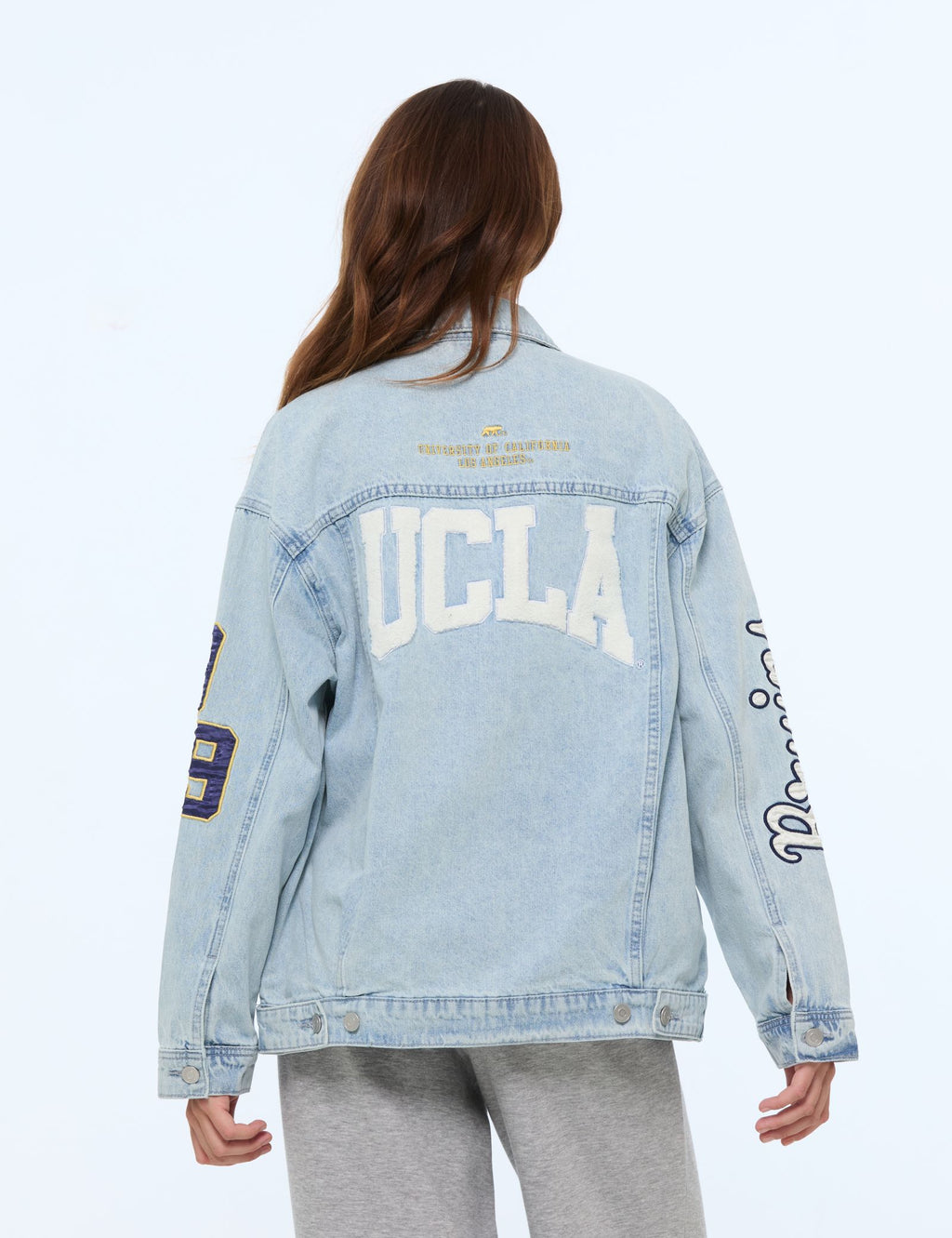 Veste en jean UCLA x Jennyfer bleue