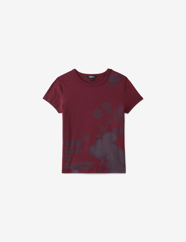 T-shirt à motifs prune