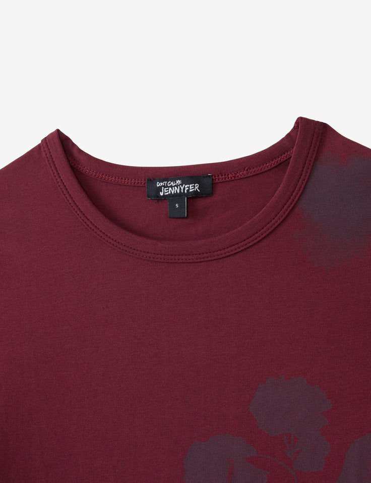 T-shirt à motifs prune