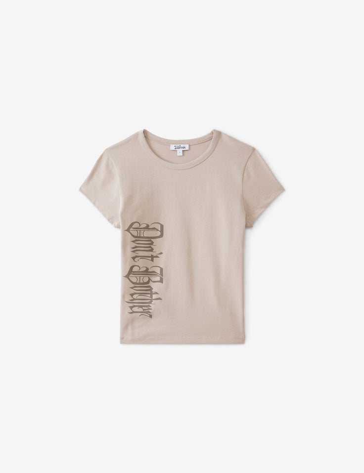 T-shirt court taupe