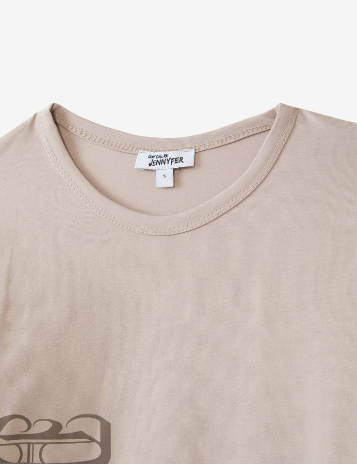 T-shirt court taupe