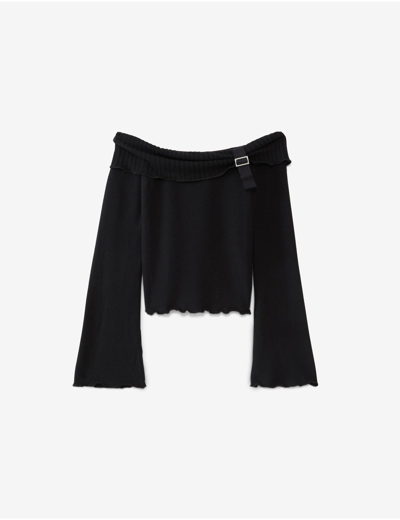 Pull col bardot noir - Image 1