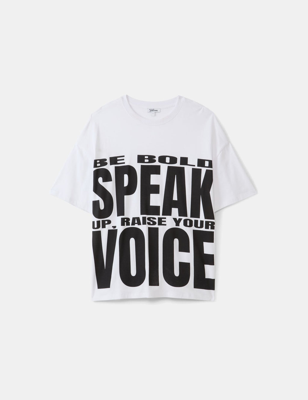 T-shirt oversize à message blanc