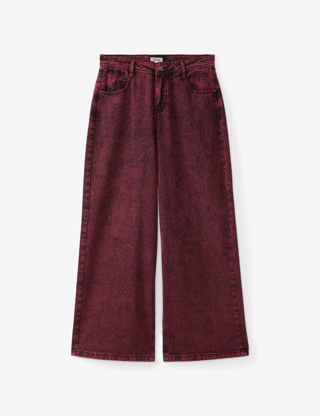 Jean wide leg rouge bordeaux