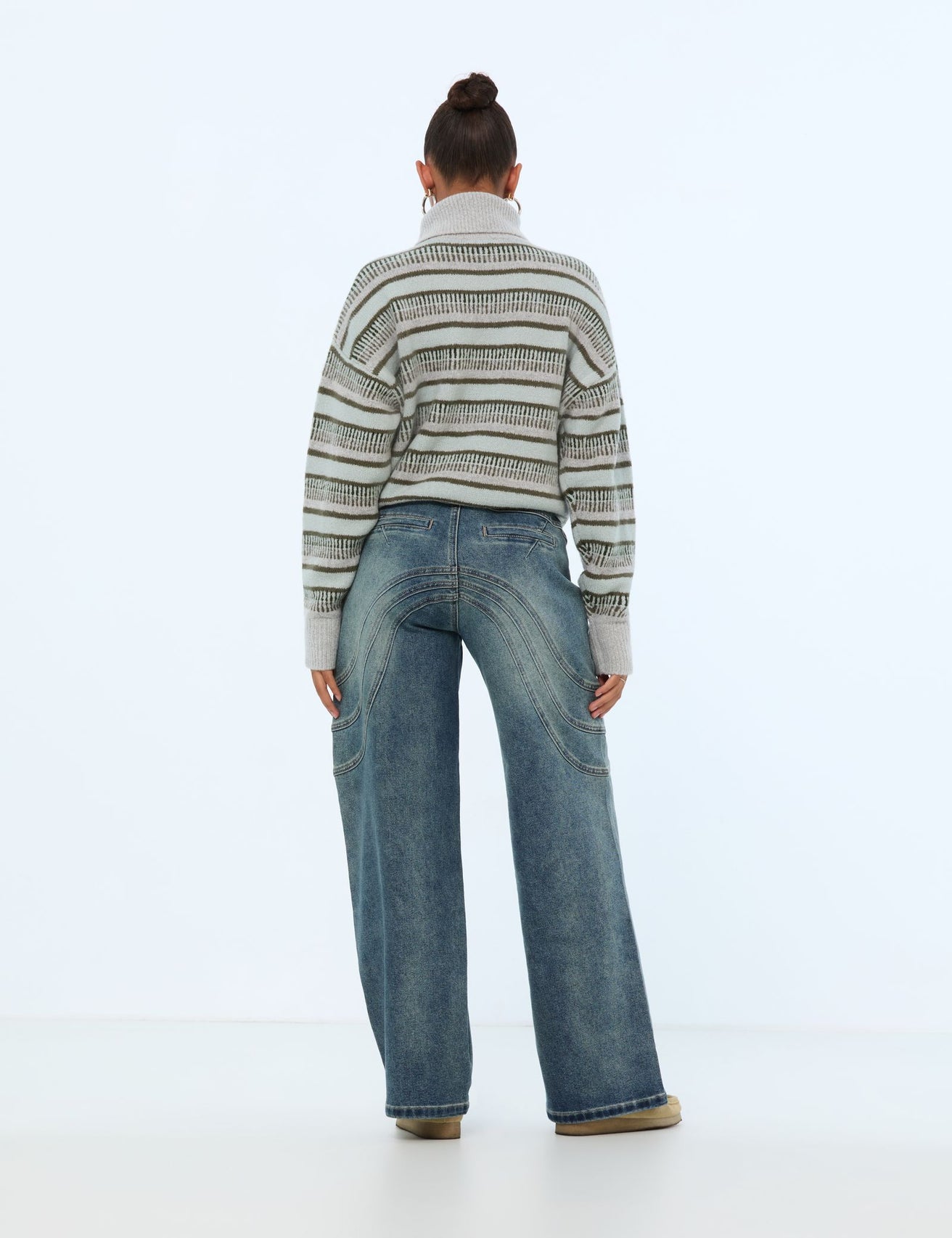 Jean baggy taille basse bleu - Image 2