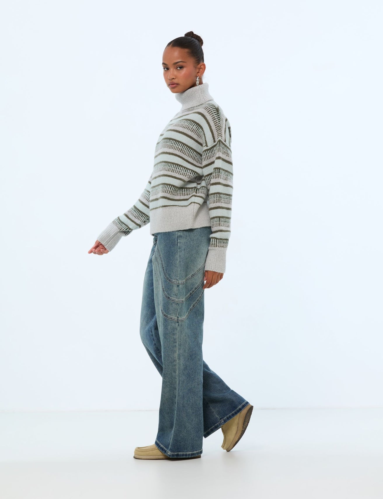 Jean baggy taille basse bleu - Image 3