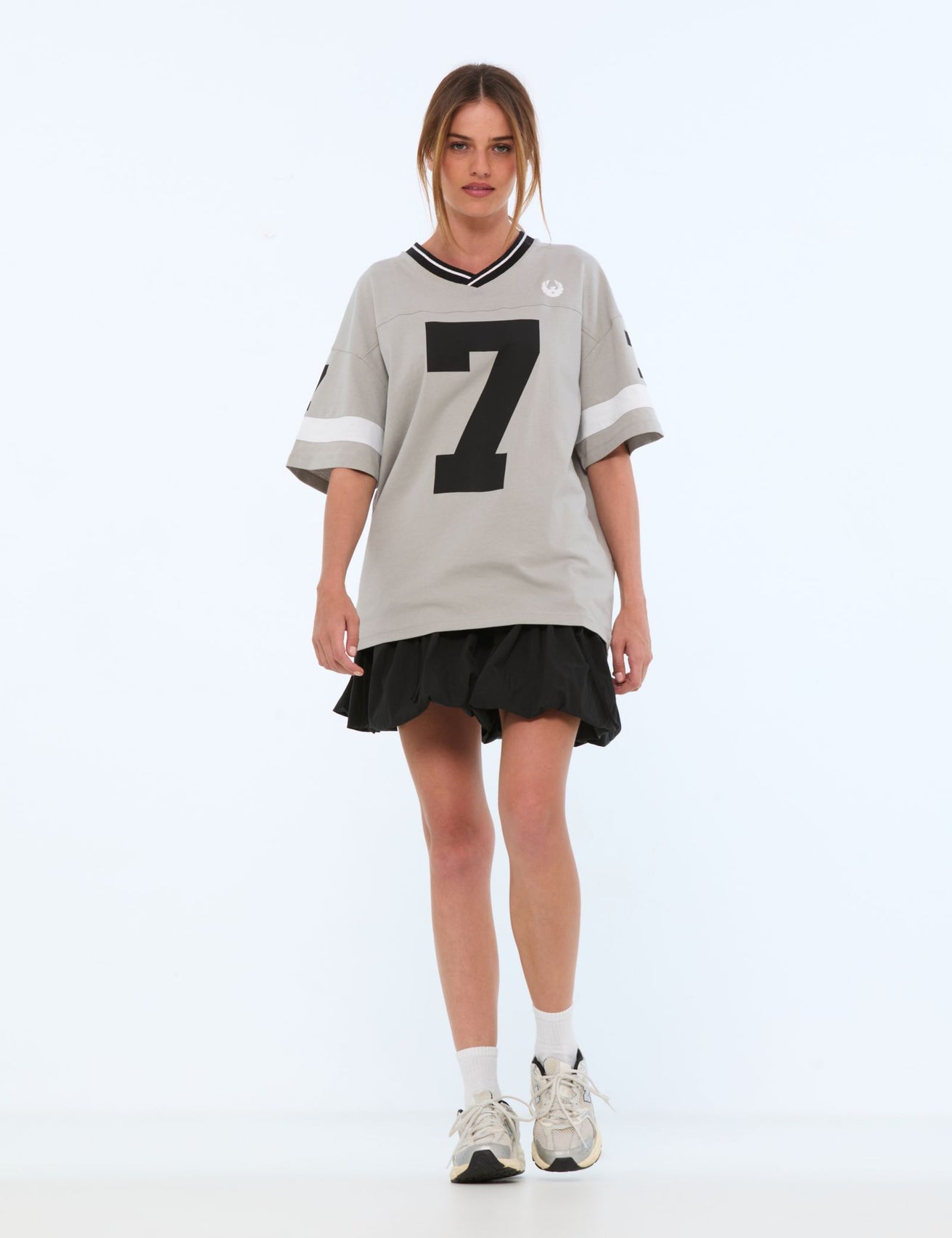 T-shirt oversize gris clair - Image 3