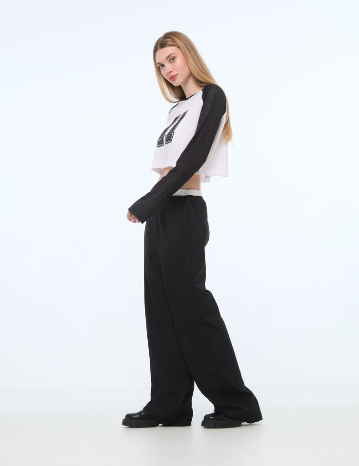 Pantalon fluide noir