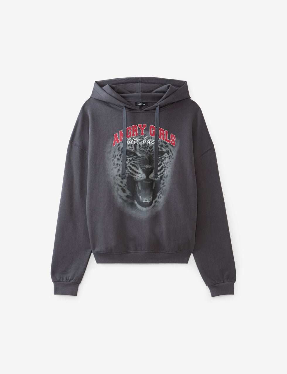 Sweat oversize à motif gris foncé