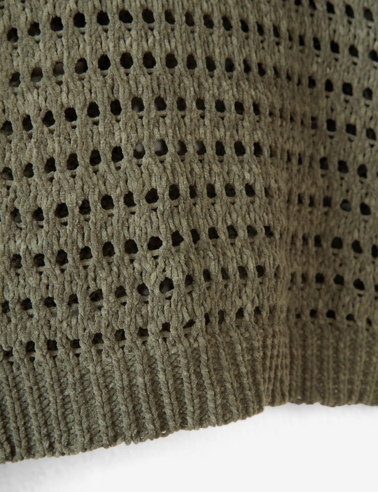 Pull en crochet vert olive - Image 2