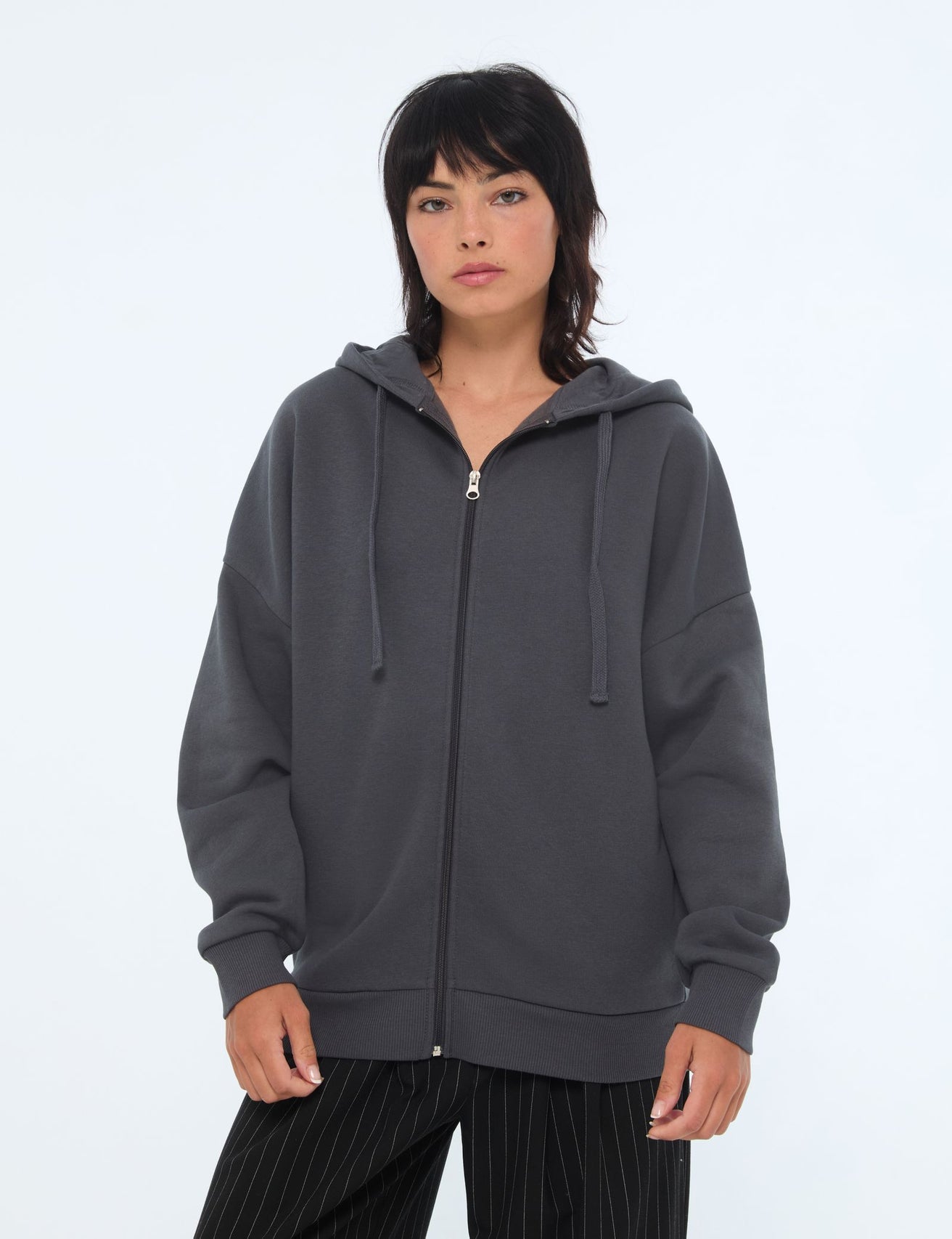 Sweat oversize gris foncé - Image 2