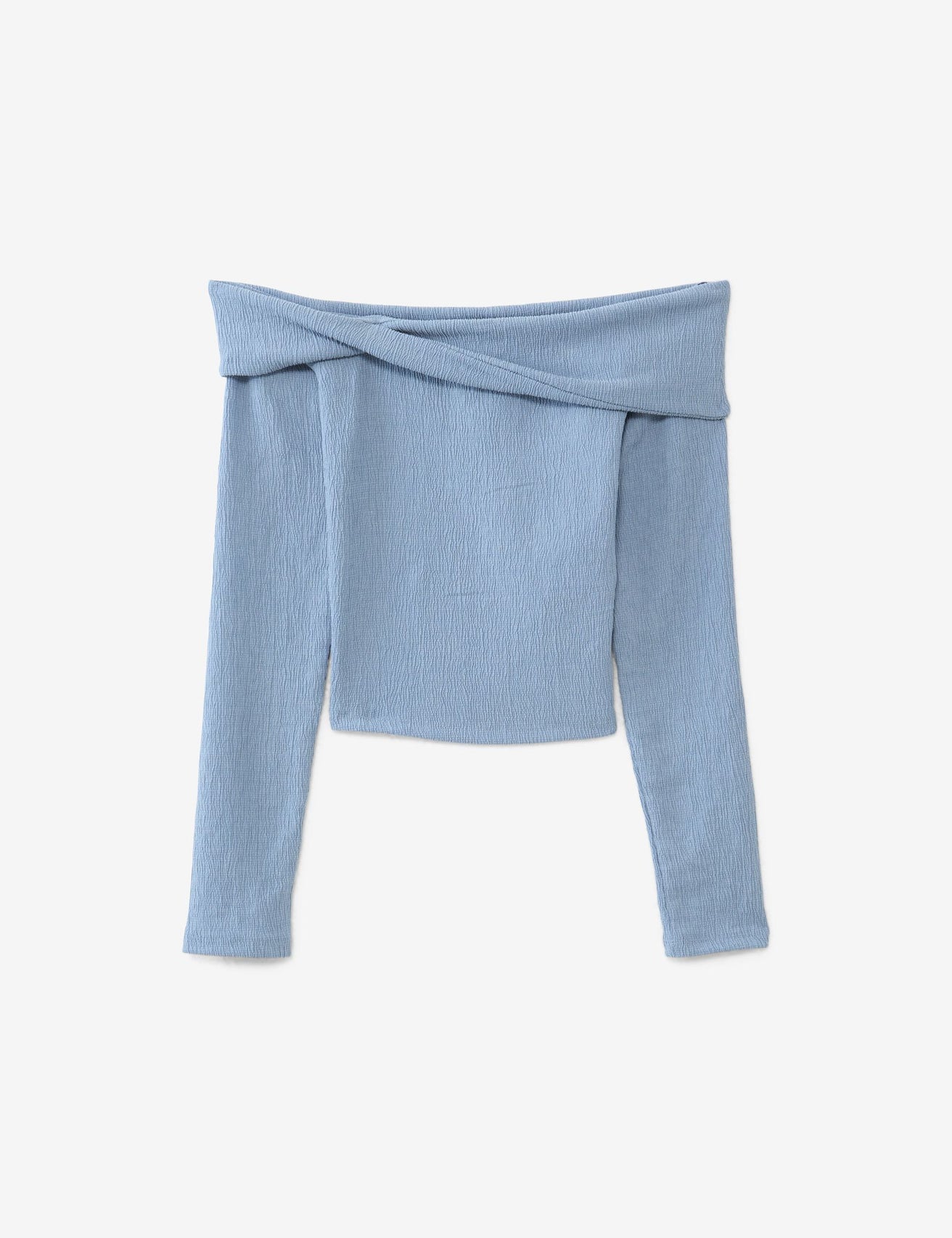 Top col bardot bleu ardoise - Image 1