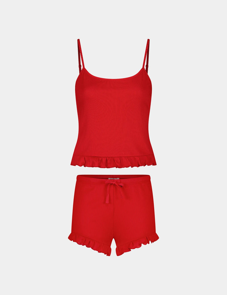 Ensemble pyjama rouge vif