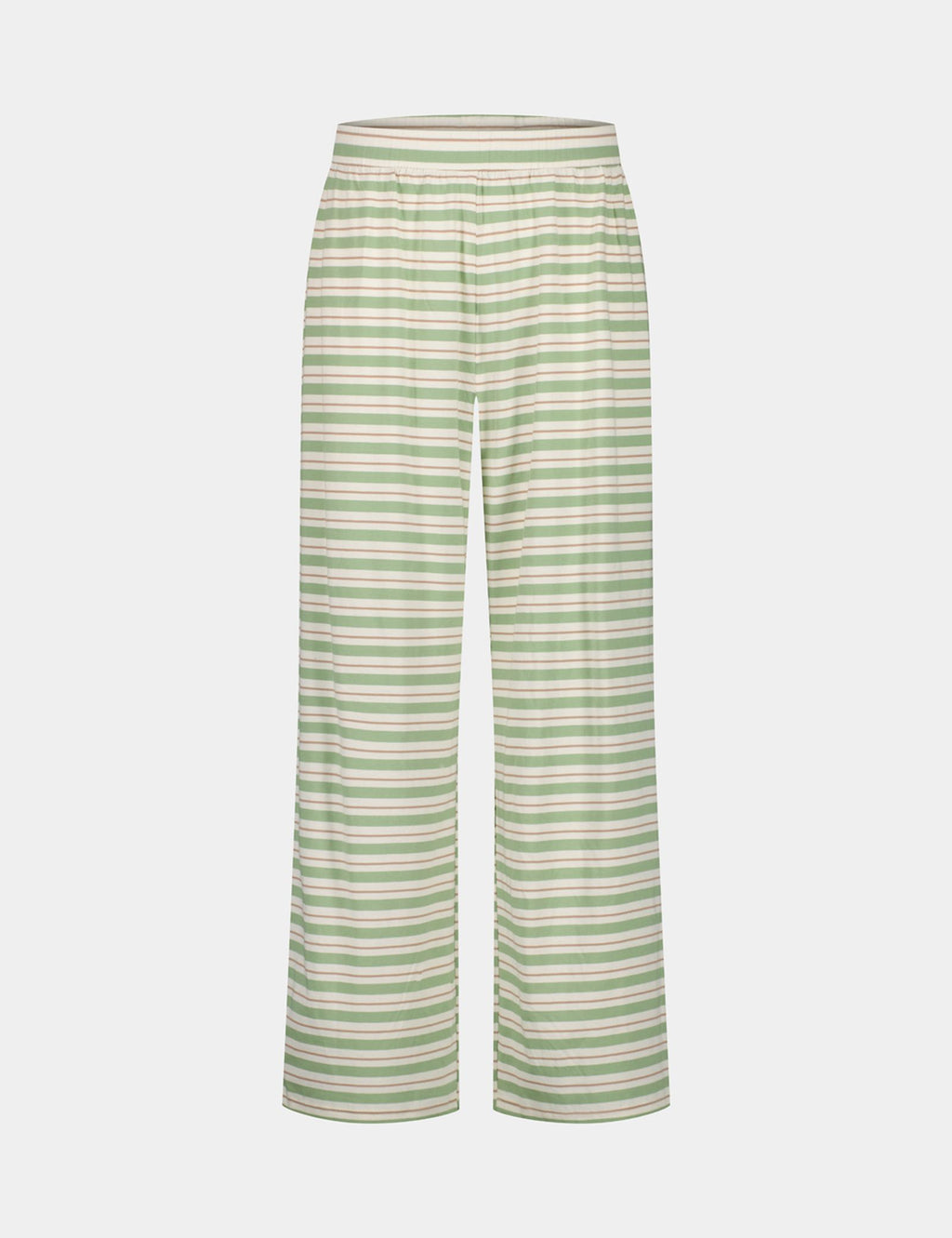 Ensemble de pyjama à rayures vert et écru