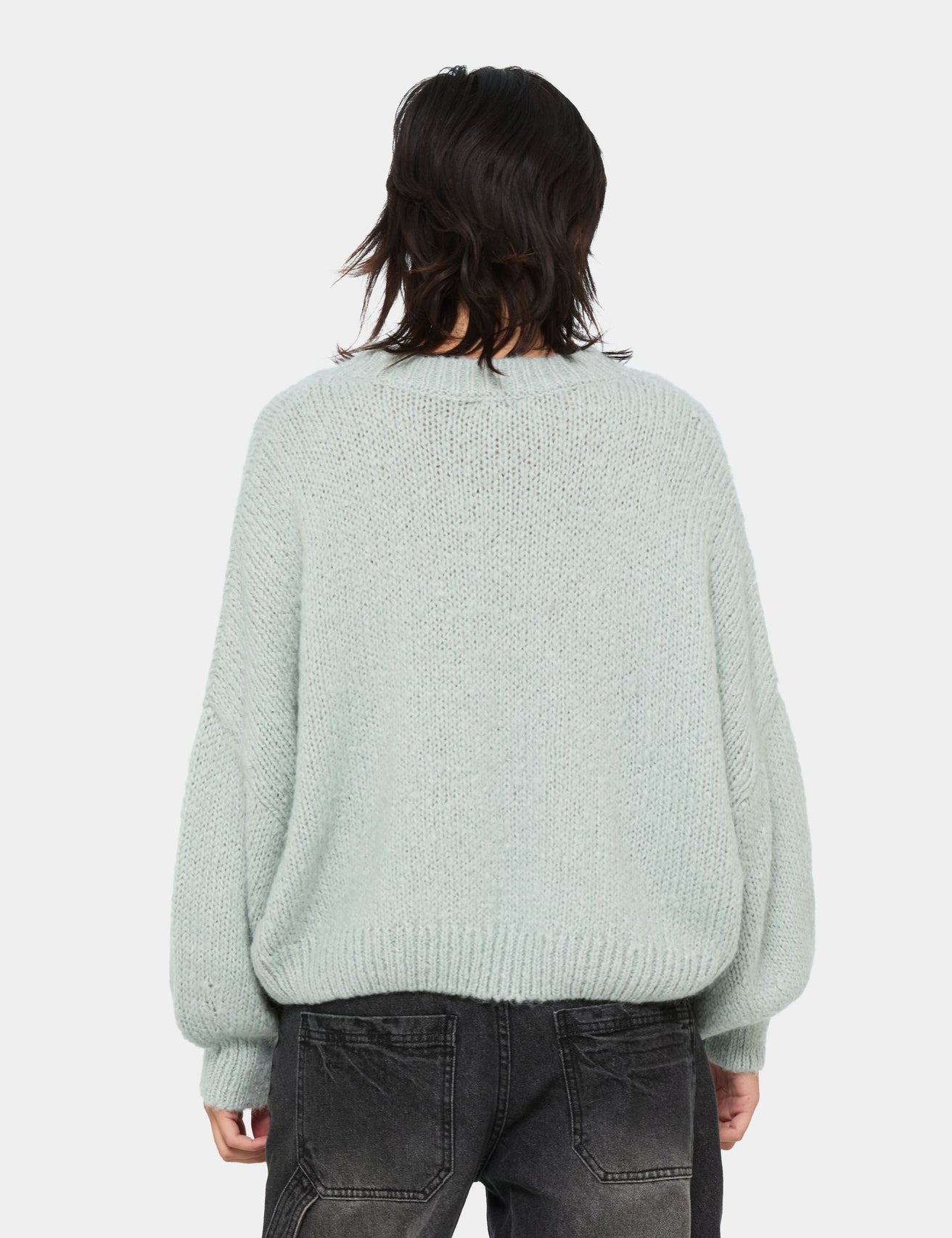 Pull oversize vert clair - Image 2