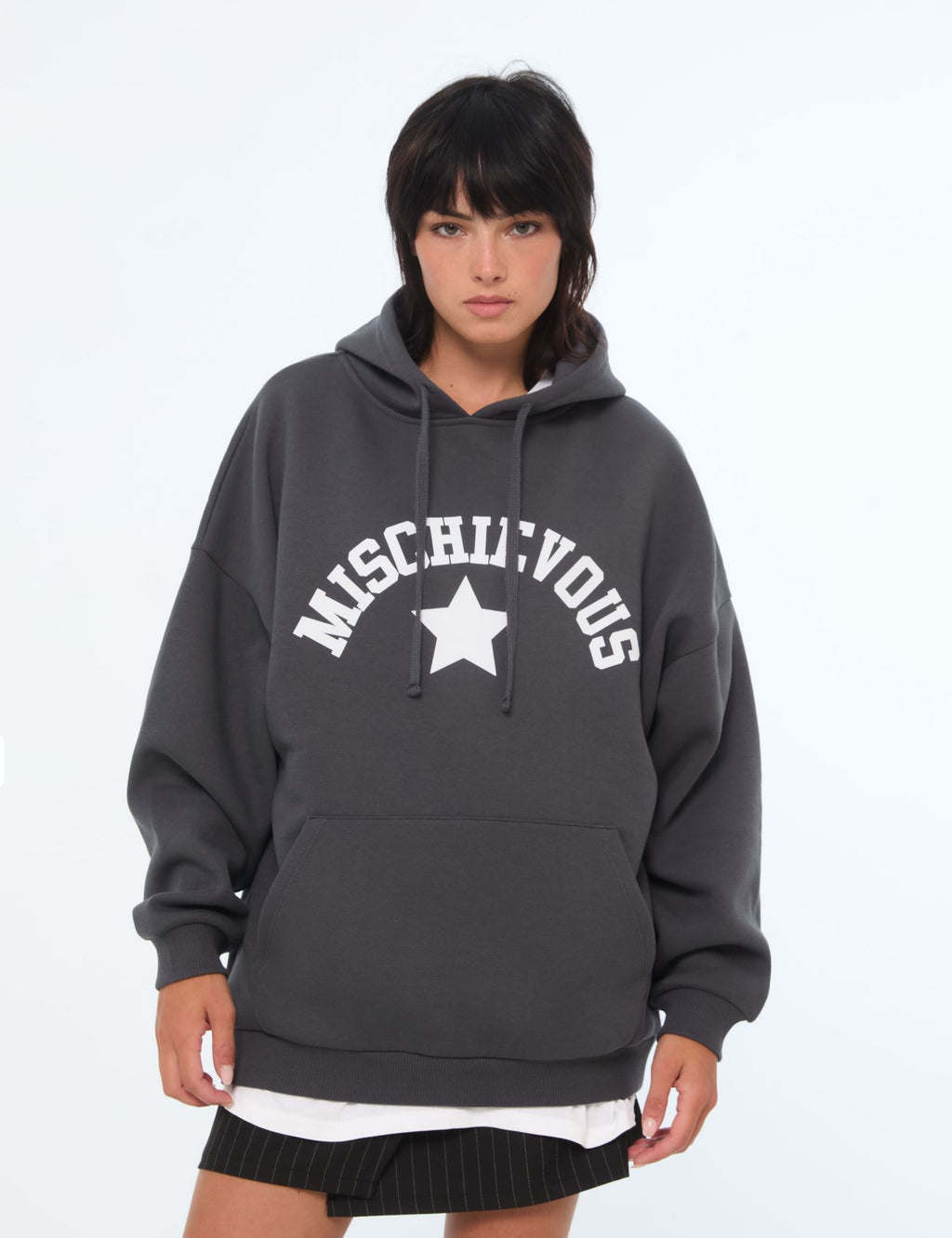 Sweat oversize Hello Kitty x Jennyfer gris foncé