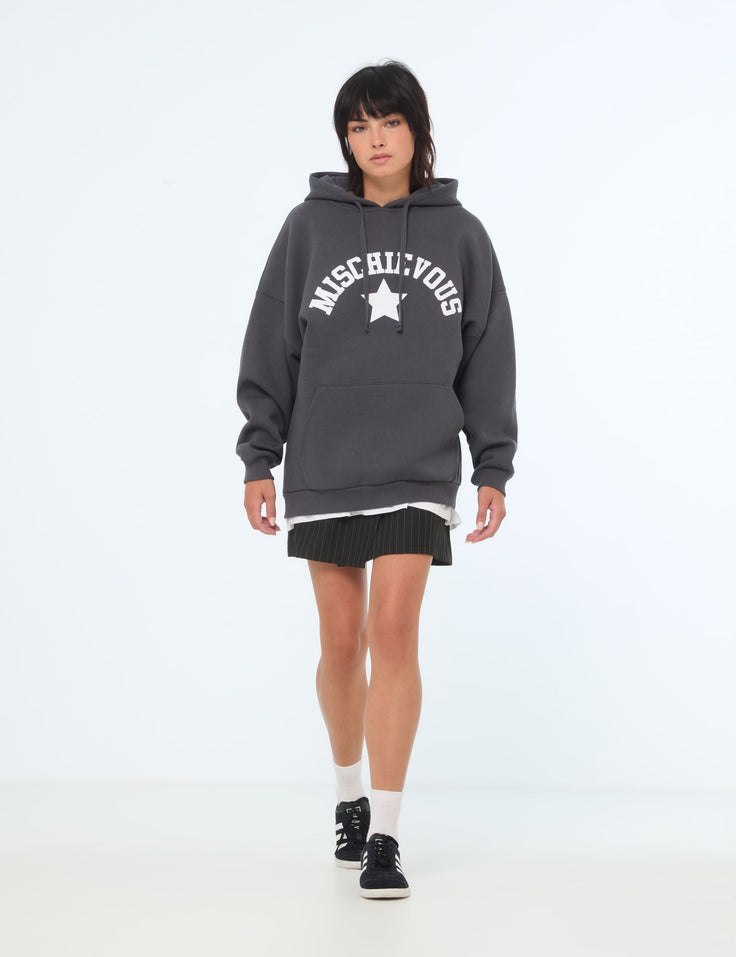 Sweat oversize Hello Kitty x Jennyfer gris foncé