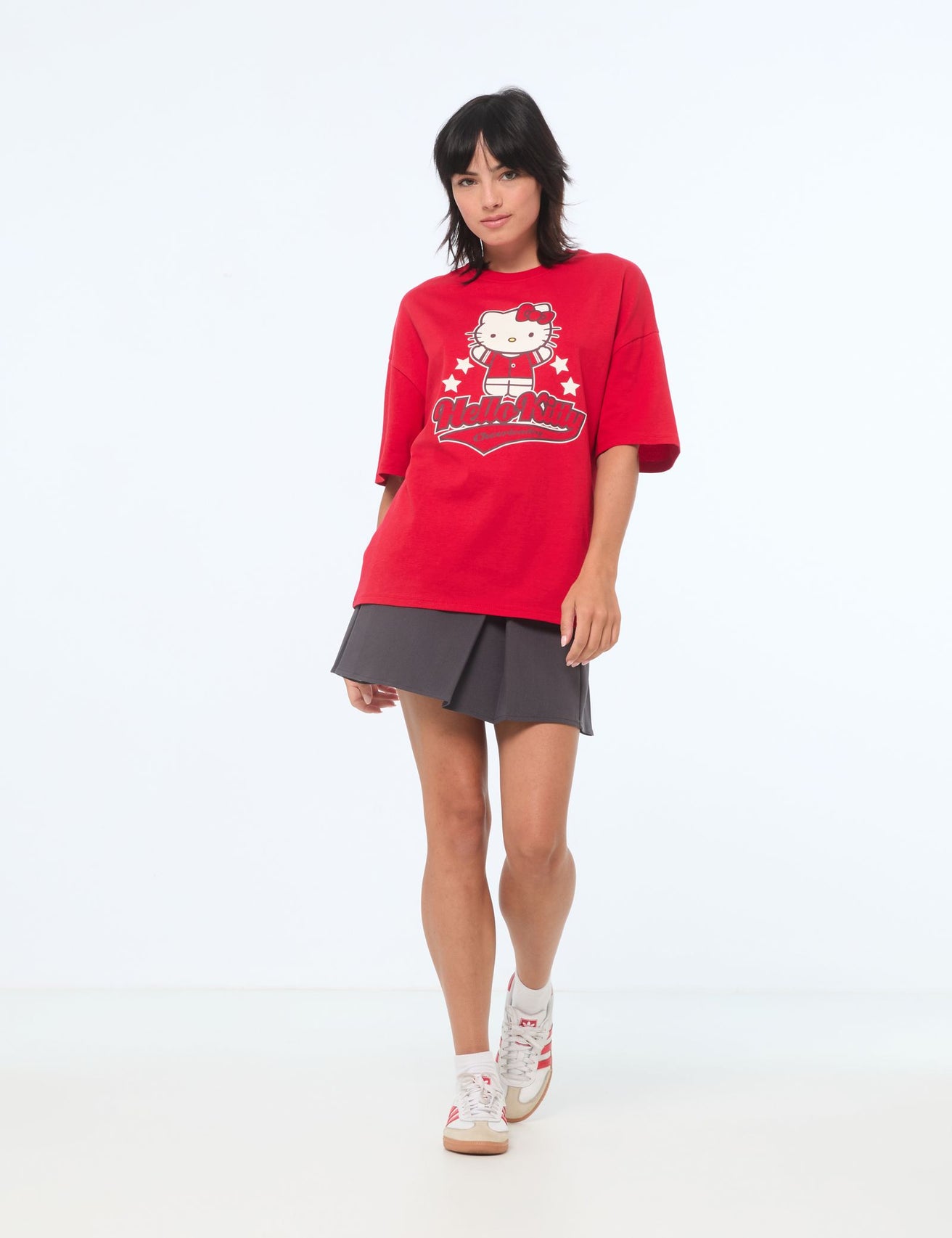 T-shirt oversize vif Hello Kitty x Jennyfer rouge - Image 3