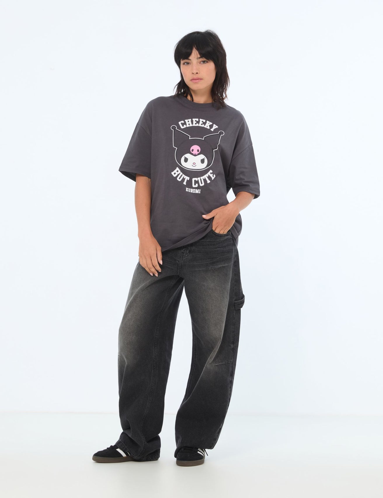 T-shirt Hello kitty x Jennyfer gris foncé - Image 3